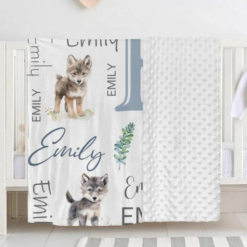 Miniatura 3 de Mantas de bebé personalizadas para niñas, manta de oso de bebé, manta de bebé de felpa suave Minky con nombre que recibe mantas para niñas, recién