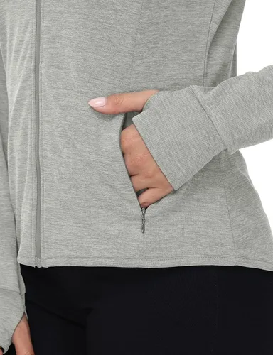 Miniatura 42 de TBMPOY Chaquetas con capucha y protección solar UPF 50+ para mujer, ligeras, de manga larga, para senderismo, exteriores, con cremallera completa
