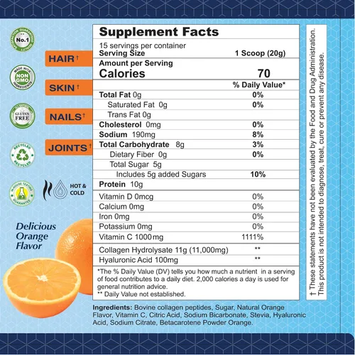 Miniatura 2 de ALFA VITAMINS CollagenC - Suplemento en polvo de péptidos hidrolizados con 1,000 mg de vitamina C - Fuente de nutrientes de calidad premium - Piel