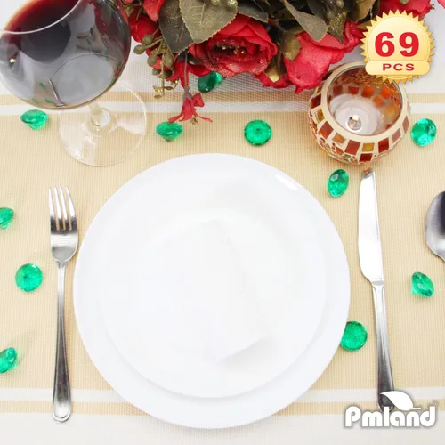 Miniatura 7 de PMLAND Gemas de diamantes falsos de acrílico verde – 69 piezas grandes de 0.984 in (1 pulgada) dispersión de mesa de cristal para decoración del día