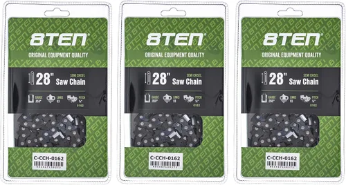 Miniatura 67 de 8TEN Cadena de motosierra semi cincel de 6 pulgadas .050 1/4 42 DL para Worx WG320 Black & Decker LLP120 (paquete de 3)