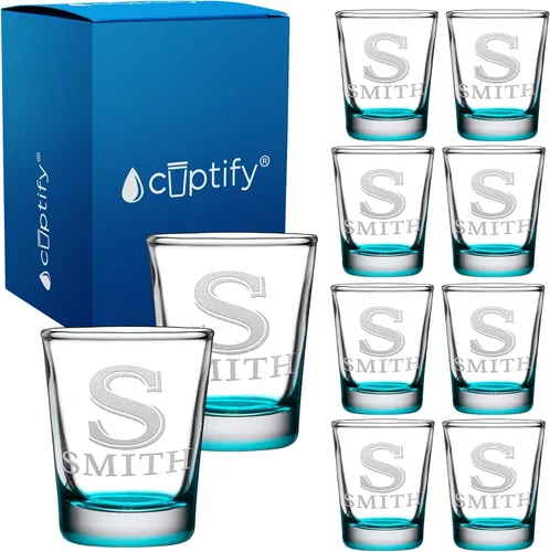 Miniatura 12 de Juego de 2 vasos de chupito personalizados para hombre, fondo azul, 2 onzas, grabados, regalo personalizado para cumpleaños, bodas, día del padre
