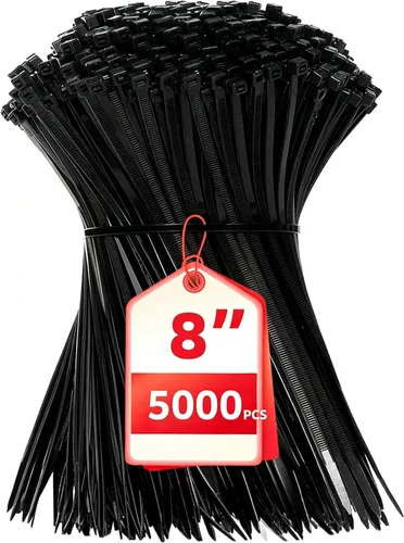 Miniatura 16 de Bridas para cables, paquete de 400 unidades, color negro, varios tamaños, 12+8+6+4 pulgadas, gestión de cables de nailon autobloqueante multiusos