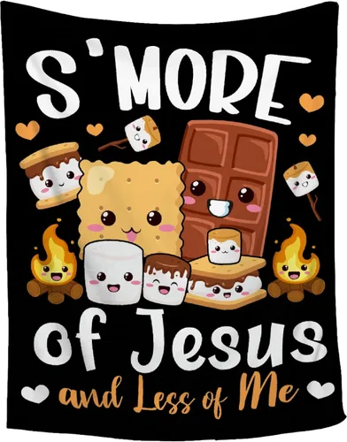 Miniatura 10 de Linda manta de S'Mores ligera de felpa mullida súper suave, manta de franela de forro polar para decoración del hogar, regalos para cama, sofá, sala