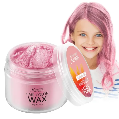 Miniatura 11 de Cera temporal para el cabello, color rubio dorado, cera de pintura de tinte para el cabello de Magic Master Keratin natural, lavable y temporal