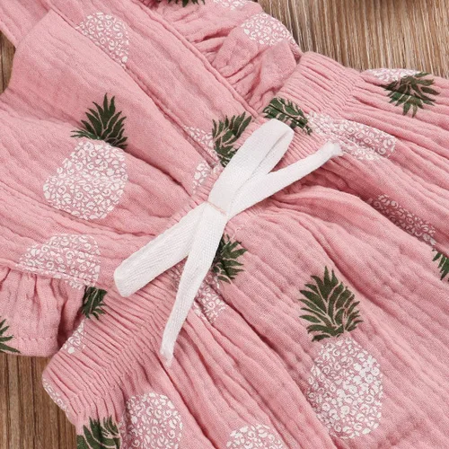 Miniatura 5 de ClickMeForMoreProducts Mameluco con volantes para niña recién nacida con diadema, ropa de verano