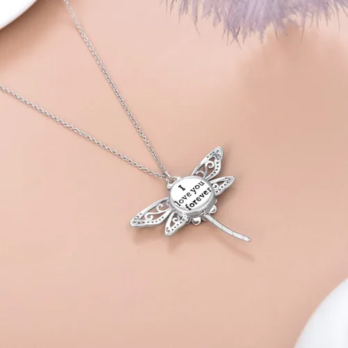 Miniatura 3 de Collar con medallón con diseño de libélula de abeja y búho de mariposa para cualquier foto