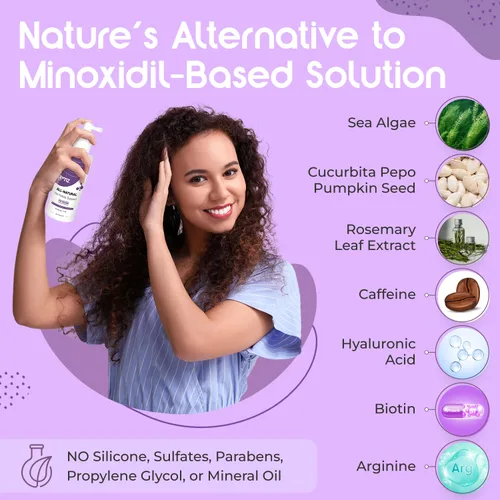 Miniatura 4 de Stemz - Estimulador de folículos pilosos para mujeres, alternativa natural al minoxidil y al aceite de crecimiento del cabello, péptidos de musgo
