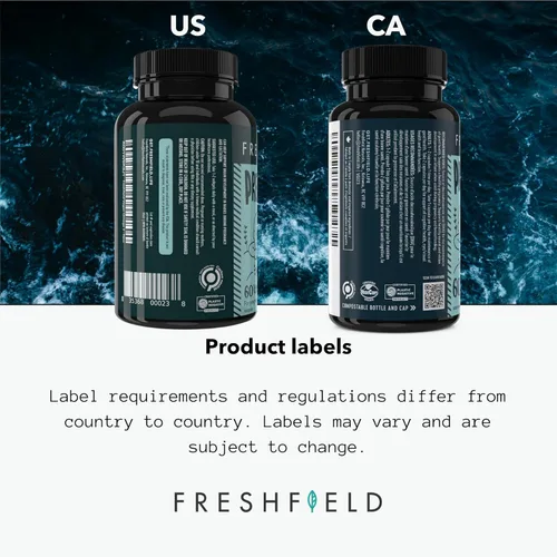 Miniatura 9 de Freshfield Omega 3 DHA vegano prenatal: sostenible, sin carragenina, probado por terceros, botella compostable, neutro en carbono. Apoya el corazón