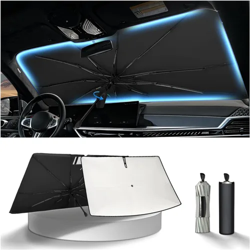 Miniatura 190 de KUST Parasol para parabrisas para Audi Q8 2019-2023 2024 2025 2026, accesorios de ventana, parasol plegable, bloquea los rayos UV, mantiene