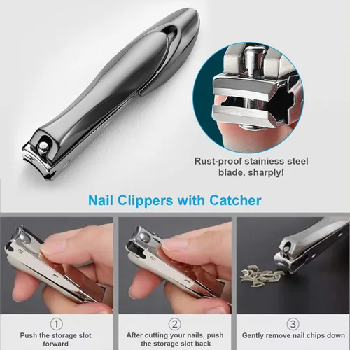 Miniatura 5 de Cortaúñas gruesas para dedos de los pies, podólogo, para uñas encarnadas y gruesas, para hombres y personas mayores, de acero inoxidable de grado