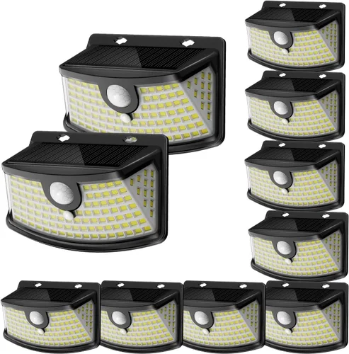 Miniatura 19 de Aootek Luces solares con sensor de movimiento, 120 luces LED con reflector de luces, gran angular de 270°, impermeable IP65, luces de paso