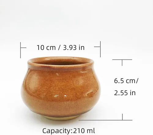 Miniatura 4 de 7.1 oz/7.1 fl oz Incensario chino en forma de gran Jianzhan Tenmoku taza de hielo agrietado patrón de hielo Jian Zhan taza de té decorativa china