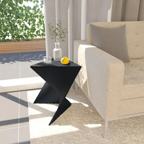 Miniatura 2 de LeisureMod Randolph - Mesa auxiliar apilable de 15.75 pulgadas, resistente a la intemperie, versátil mesa auxiliar triangular de plástico para sala