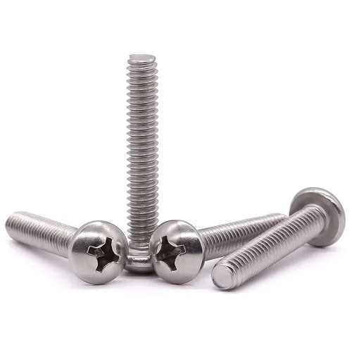 Miniatura 13 de Tornillo de máquina de cabeza cilíndrica #4-40 x 1/4", Phillips Drive, acero inoxidable 304 18-8, acabado brillante, rosca completamente mecanizada