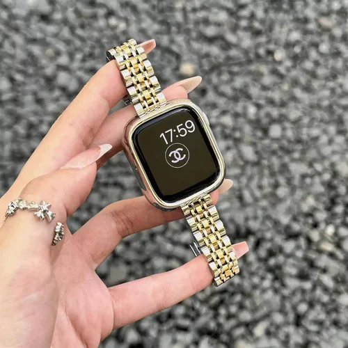 Miniatura 8 de Slim Metal Band Compatible with Apple Watch Bands for Women, Series 11/10/9/8/7/6/5/4/3/2/1/SE, 46/42mm (S11/10), 45/44/42mm, 41/40/38mm Stainless