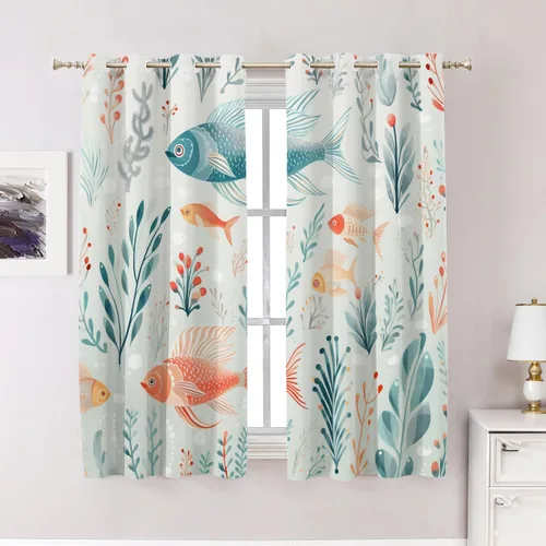 Miniatura 30 de Cortinas opacas de poliéster multicapa para cafetería, con diseño de diamantes, 2 unidades, 26 x 24 pulgadas