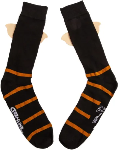 Miniatura 2 de Hypnotic Hats Gremlins NB701 - Calcetines novedosos para hombre con orejas 3D, un par de calcetines largos para adultos, color marrónnegro