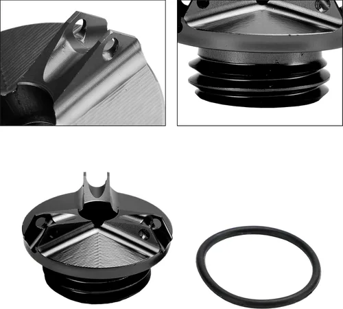 Miniatura 6 de Tapa de llenado de aceite Billet color negro para Yamaha MT-03 MT03 MT-07 MT07 MT-10 / SP MT-25