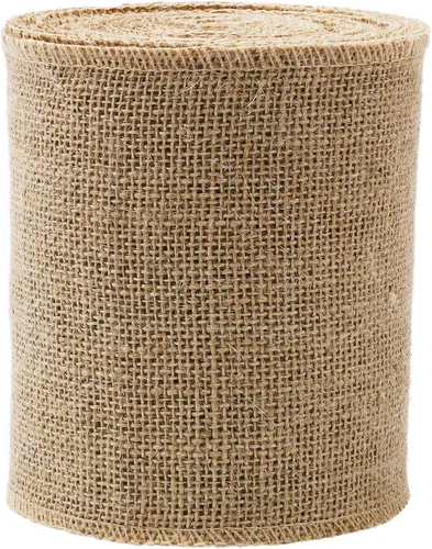 Miniatura 9 de LaRibbons Cinta de tela de arpillera de 3 pulgadas de ancho, 10 yardas, cinta marrón natural para manualidades de arcos, coronas, decoración