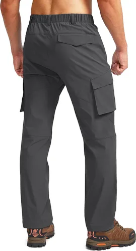 Miniatura 3 de Pudolla Mens Hiking Cargo Pants Outdoo Work Pants for Men UPF50+ with Zipper Pockets