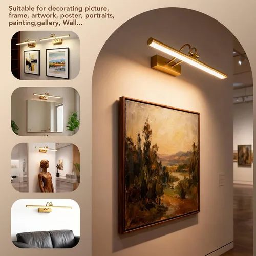 Miniatura 4 de RAIFOOLLY Luz de imagen, luces de imagen para pared inalámbricas, luces de imagen de 13 pulgadas con temporizador y regulable, luces de pared