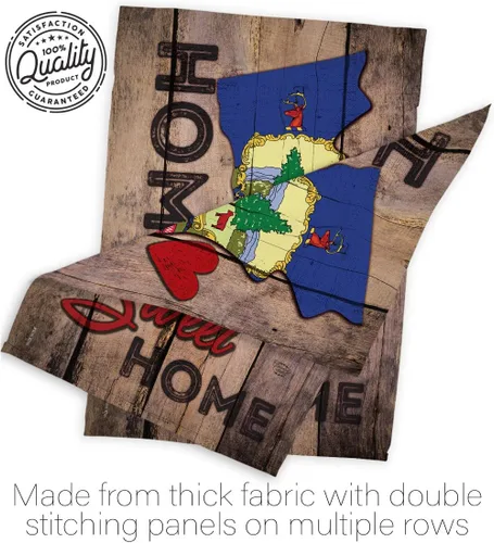 Miniatura 7 de FK191153-BO Vermont Sweet Home Americana States - Juego de banderas decorativas para casa y jardín, con asta de bandera, multicolor