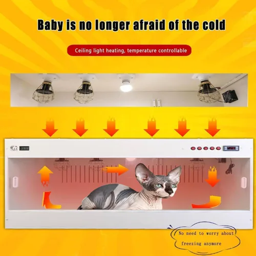 Miniatura 3 de Incubadora de gatos para cachorros, caja de incubadora de mascotas, criador de mascotas con calefacción, caja de parto para gatos, caja