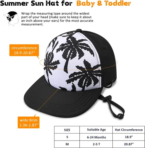 Miniatura 2 de Sombrero de béisbol para niños, sombrero de protección solar para niños pequeños, sombreros de algodón, sombrero de sol para bebés, niñas y niños