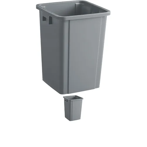 Miniatura 18 de Bote de basura cuadrado negro de 19 galones para restaurante, papelera comercial, papelera de plástico alto, papelera industrial, papelera cuadrada