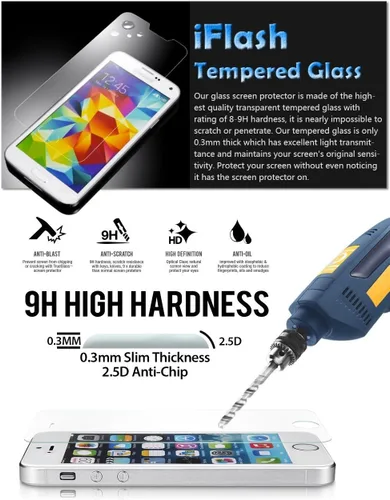 Miniatura 2 de IFLASH Protector de pantalla de vidrio templado transparente para iPod Touch 7, iPod Touch 5, iPod Touch 6, Apple iPod Touch 7, 5ª y 6ª