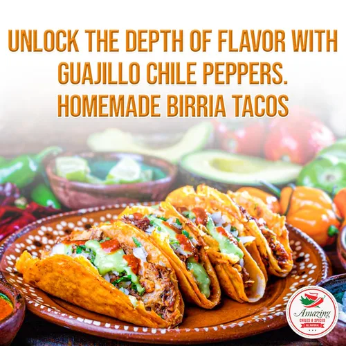 Miniatura 4 de Guajillo Chiles Secos Enteros 8 oz – Natural y Premium. Ideal para recetas mexicanas como mole, tamales, salsa, carnes. Calor suave a medio, sabor