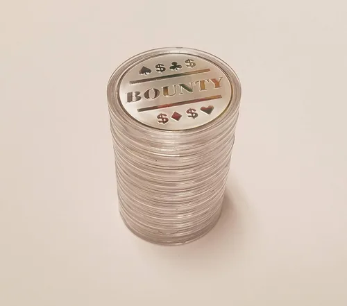 Miniatura 4 de 10 fichas de póquer de recompensas recubiertas plateadas para torneos de recompensas/protector de tarjeta