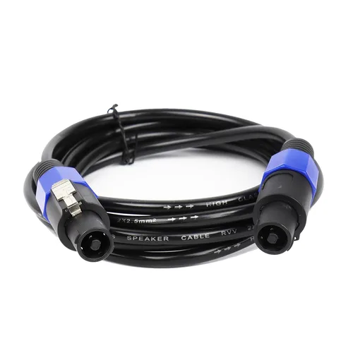 Miniatura 12 de HBU Paquete de 1 cable Speakon a Speakon de 3 pies (4 conductores, 12 AWG), 1 cable macho NL4FC de 3 pies de altavoz, Pro PA DJ Studio, escenario