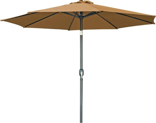 Miniatura 2 de Trademark Innovations Sombrilla de patio con manivela inclinable - 7' (bronceado), Beige Bronceado, Moderno