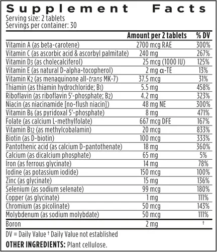 Miniatura 6 de Igennus Multivitamínico Metilado de Alta Potencia para Mujeres, Ingredientes Puros y Limpios, Suplemento MTHFR con Vitaminas B Activas, Vitamina K2