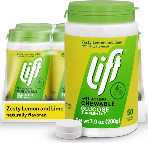 Miniatura 19 de Lift Glucosa, tabletas energéticas masticables de glucosa de acción rápida, arándano, tubo de 10 unidades (paquete de 12)