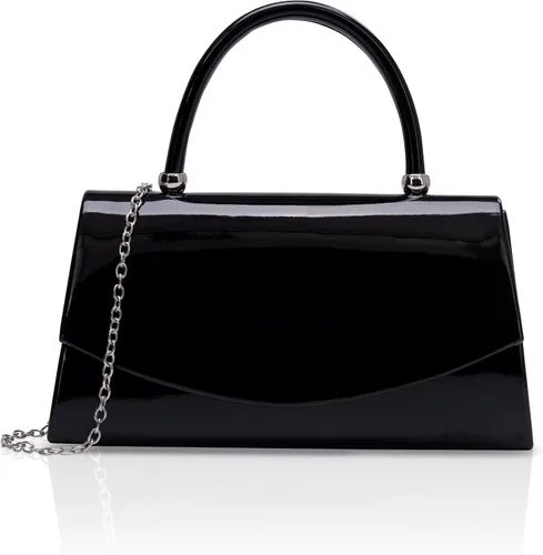 Miniatura 8 de Larcenciel Bolsos de noche para mujer, bolso de mano de noche con asa superior con purpurina con cadena para fiesta, graduación, boda, cóctel club