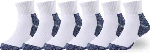 Miniatura 9 de EPEIUS Calcetines acolchados de algodón grueso para niños y niñas, calcetines atléticos deportivos para correr, paquete de 6 unidades, 4-14 años