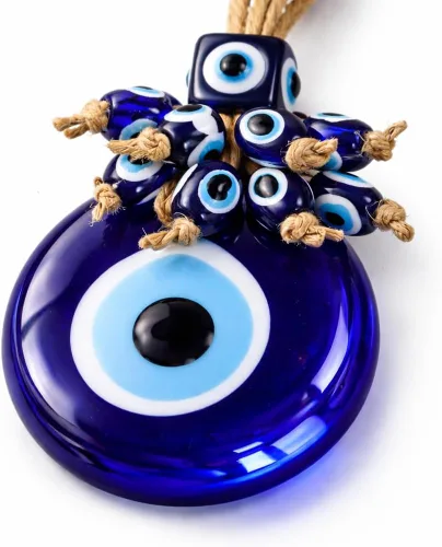Miniatura 6 de Adorno decorativo turco de ojo turco de 2.3 pulgadas, colgante de pared azul de ojo turco para colgar en una caja, decoración de pared con dije de 1