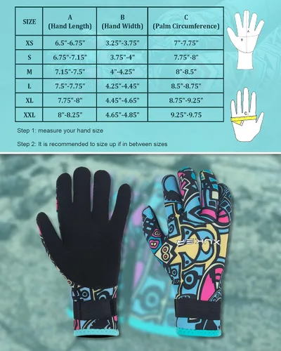 Miniatura 2 de XUKER Guantes de neopreno para mujeres y hombres, guantes de buceo de 0.118 pulgadas para mantener el calor para buceo, buceo, kayak, esnórquel