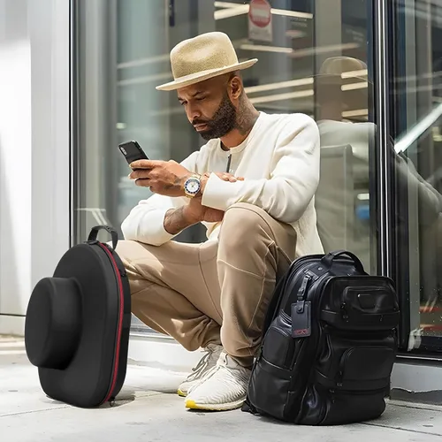 Miniatura 9 de Nisorpa Organizador portátil para sombrero de vaquero para viajes, organizador de almacenamiento de sombreros de vaquero, funda rígida