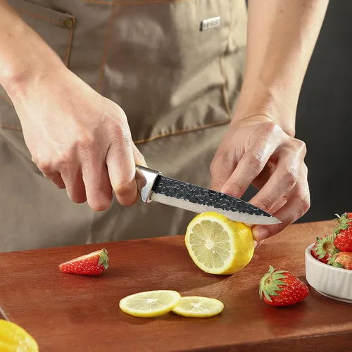 Miniatura 5 de 3 piezas de cuchillo de chef, juego de cuchillos de chef Little Cook, incluye cuchillo de chef de 7 pulgadas, cuchillo de carnicero de 7 pulgadas