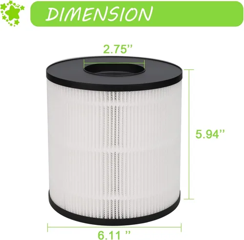 Miniatura 5 de Paquete de 2 filtros de repuesto 3389 compatibles con BISSELL para MYair + y para MYair HUB 2905A y 3179A, número de pieza 3389