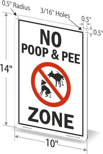 Miniatura 4 de SmartSign Cartel de 14 x 10 pulgadas con agujeros pre-limpiados, impreso digitalmente, plástico HDPE de 55 mil, rojo, negro y blanco, fabricado