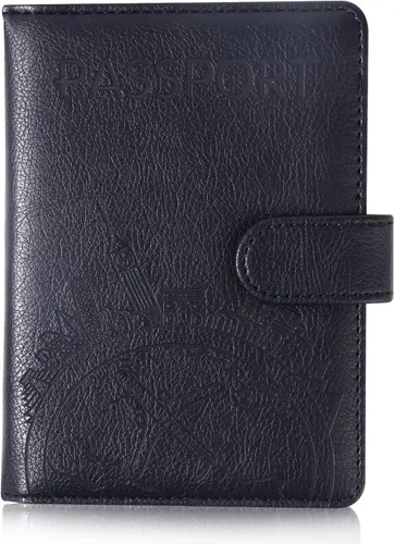 Miniatura 14 de Funda para pasaporte, cartera de viaje con bloqueo RFID, carteras para pasaporte, organización de pasaporte familiar, funda personalizada