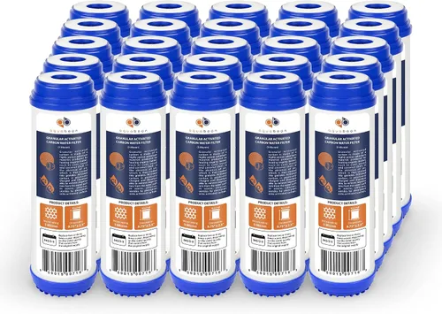 Aquaboon Cartucho de filtro de agua de carbón activado granular de 5 micrones, 10 x 2.5, repuesto de filtro de agua GAC compatible con AP117,