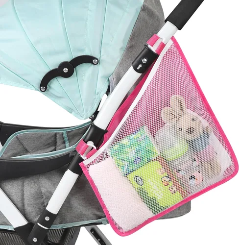 Miniatura 9 de Accmor Organizador universal para cochecito, organizador de cochecito lateral, red de carga de malla, accesorios de almacenamiento para cochecito