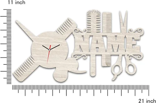 Miniatura 3 de Namofactur Reloj colgante de pared único personalizado con nombre, el regalo individual perfecto para peluquería, estilista, salón de belleza