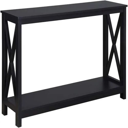 Convenience Concepts mesa consola Oxford, rectángulo Negro
